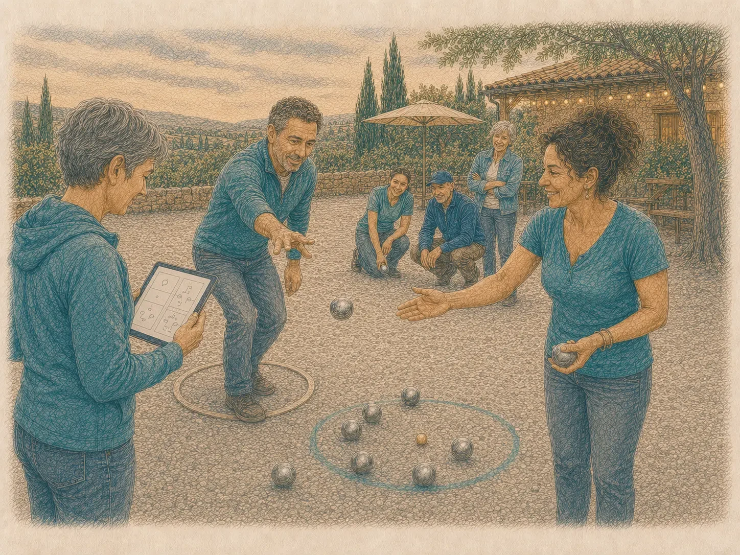Digital unterstütztes Boule-Training